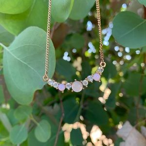 Dainty Blush & Diamond Necklace